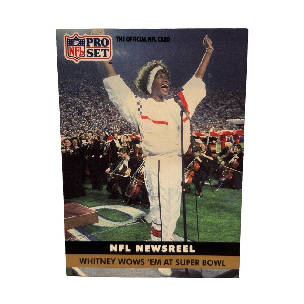 VTG Whitney Houston‎ 1991 NFL Pro Set #350 Super Bowl XXV National Anthem Card